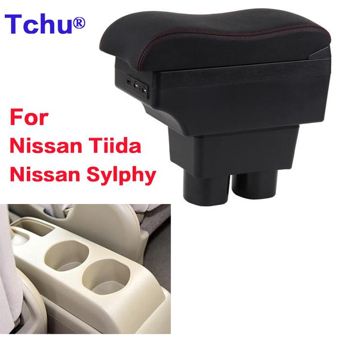 For Nissan Sylphy armrest box for Nissan Tiida car armrestVersa Tiida