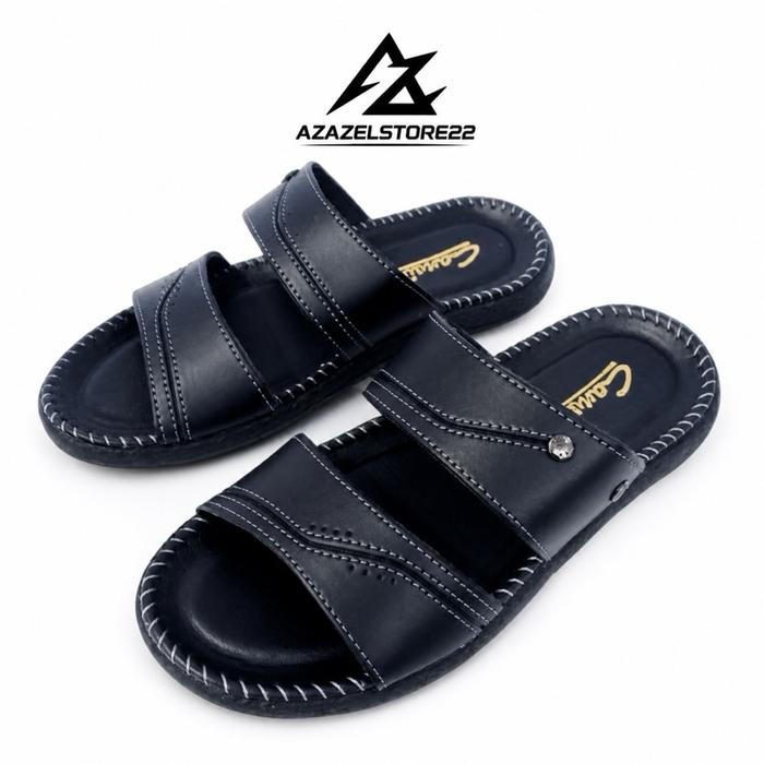 PROMO!! SANDAL KULIT CASUAL CARVIL / SANDAL PRIA SLIP ON | SANDAL 2 BAN KULIT PRIA!