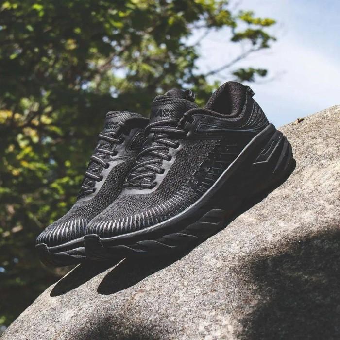 SEPATU HOKA ONE ONE BONDI 7 FULL BLACK PREMIUM ORIGINAL