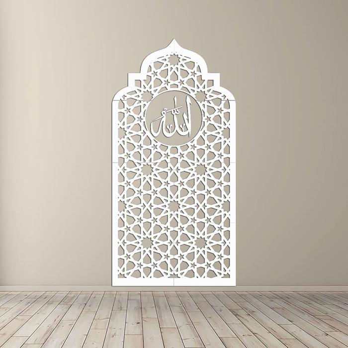 kayyoo - Mihrab Musholla Rumah Minimalis lafadz Allah Dekorasi Dinding Kaligrafi