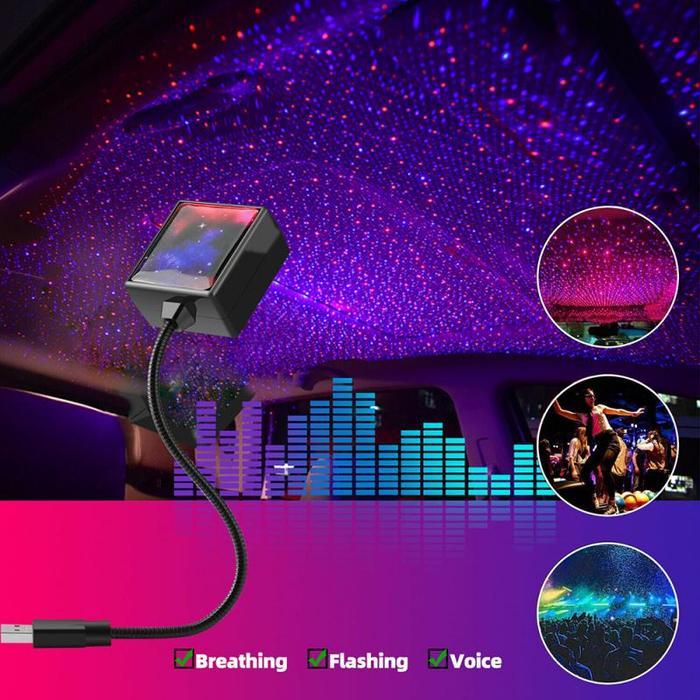 1PC Mini LED Car Roof Star Night Lights Projector Light Interior