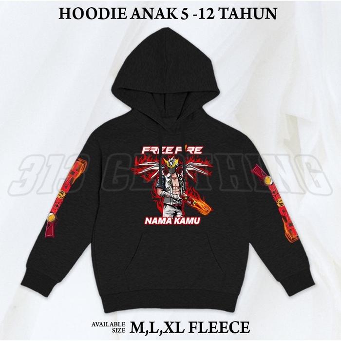 Hoodie Anak Free Fire FF Char SG OPM M1887 / Jaket Anak FF SG OPM 2 Free Fire Gratis Nama