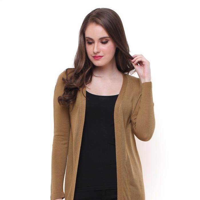Lgs - Sweater Wanita - Cardan Lengan Panjang - Coklat - Lst.360.U700.099.Cls