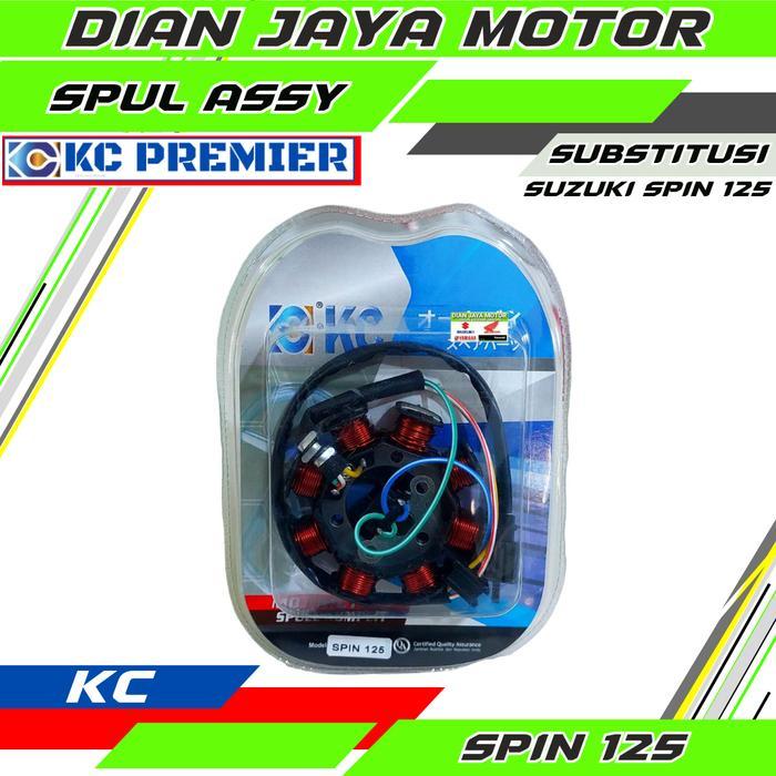 SEPUL SPOOL SPOLL SPUL SPIN 125 SKYWAVE KC PREMIER STATOR ASSY SUZUKI SPIN 125 DJM DIAN JAYA MOTOR