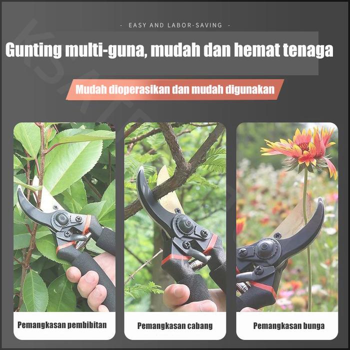 Gunting Dahan Tajam Sk5 Stainless Steel 35mm Bukaan Besar/ Gunting Taman Tanaman Rumah Tangga