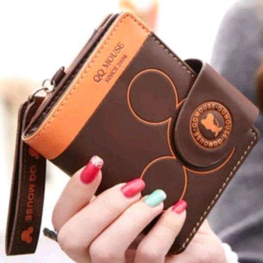 wallet Dompet Lipat wanita Koin Mickey Mouse Cantik - QQ Mouse Since 2000 - Pink