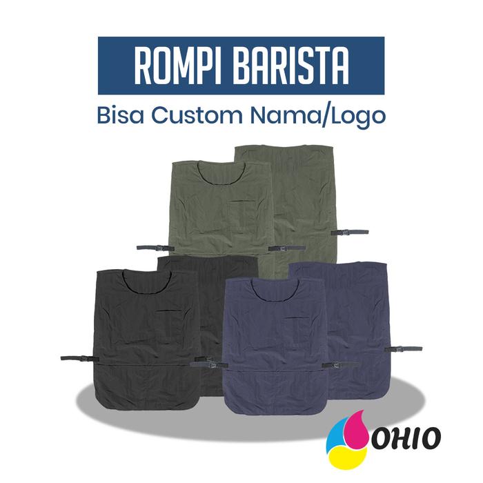 Ohio * Rompi Kerja Apron Custom I Apron Kitchen Korean Style I Vest Barista  Custom I Rompi Custom C