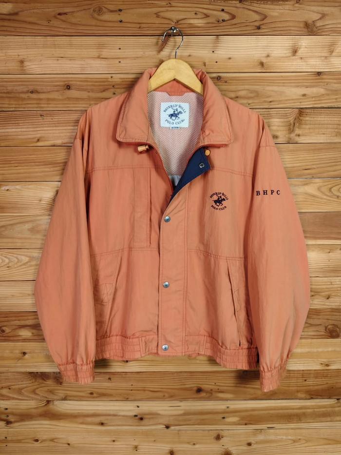 BHPC BEVERLY HILLS POLO CLUB VINTAGE HARRINGTON CASUAL JACKET GOLDEN SIZE, LD 126