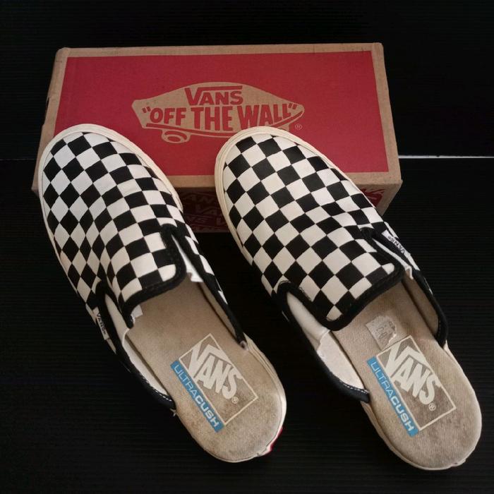 Vans shoes mules slope size 36 / 22,5cm  preloved bekas pakai 2x saja Vans checkboard black&white or