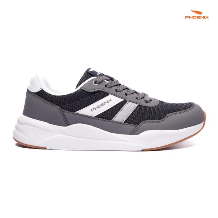 NEW PHOENIX - SEPATU SNEAKERS PRIA - HIKARU ABU TUA | DAILY SHOES DEWASA SOL EMPUK, RINGAN & TRENDY