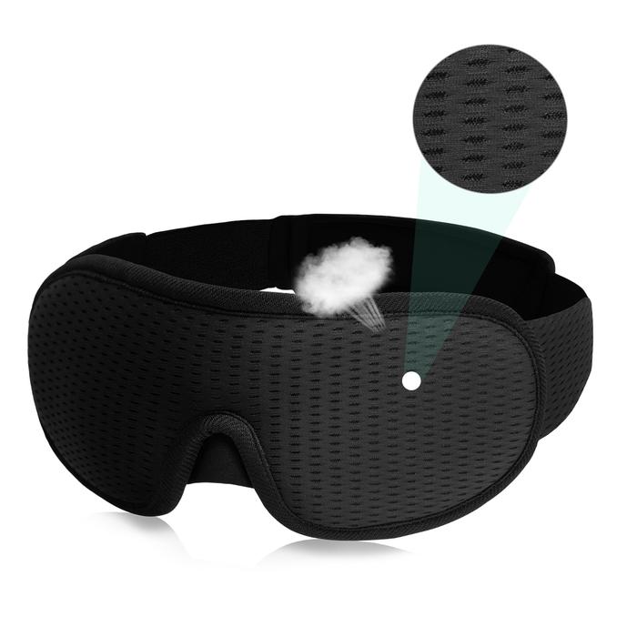 Black 3D Eye Mask Breathable Shading 3D Sleeping Eye Mask Eye Mask