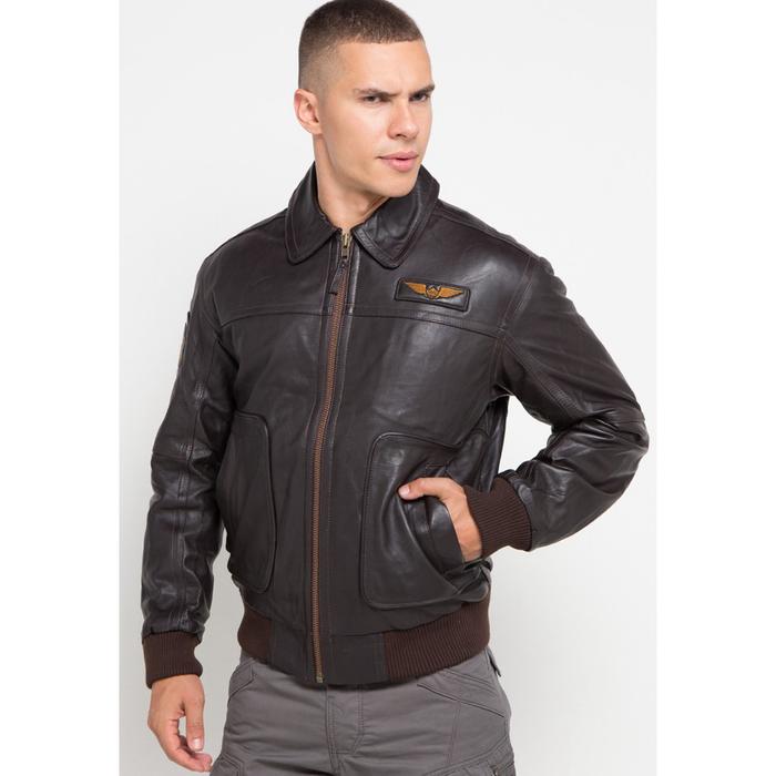M.Gee Jaket Kulit Asli Pria Mgee Original JACK C501 Brown