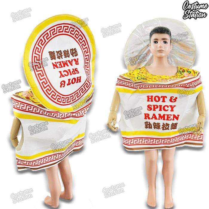 KOSTUM MASCOT HOT & SPICY RAMEN / COSTUME MASKOT CUP NOODLE MIE GELAS MAKANAN MINUMAN LUCU HALLOWEEN
