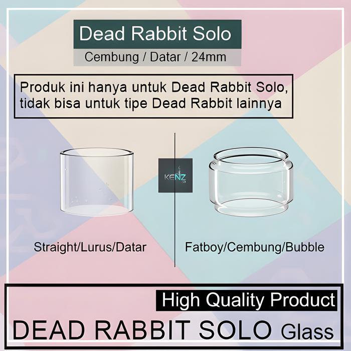 PROMO Dead Rabbit Solo RTA Replacement Glass | 24mm | Kaca Tabung Tank 24