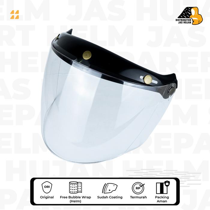 Kaca Datar Helm Bogo Zeus Original/ Visor Datar Helm Zeus