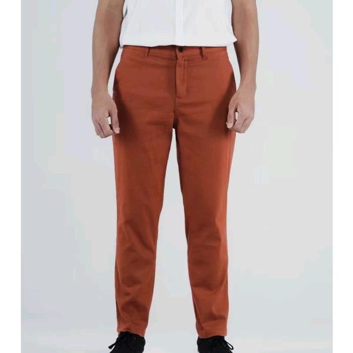 LIVEHAF - Tib Chino Long Pants Brick Celana Panjang Pria Size M