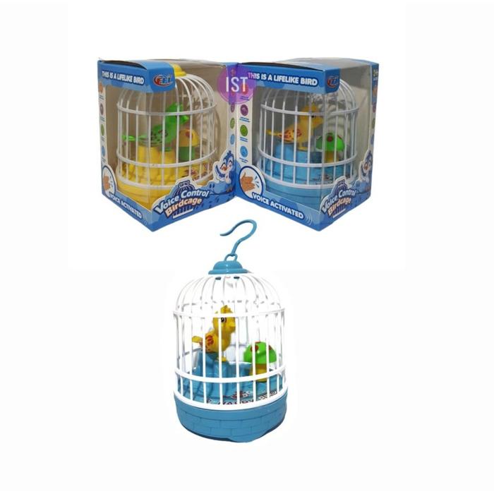 mwn.toys Mainan Kicauan Burung Voice Control Birdcage No.FU1138