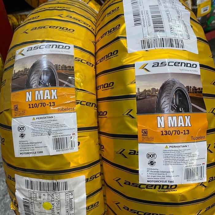 BAN MOTOR NMAX ASCENDO 110/70 130/70 RING 13 TUBELESS