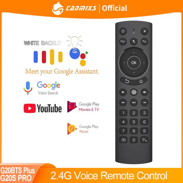 For G20 BTS Plus Voice Remote Control 2.4G Backlit Wireless Air Mouse