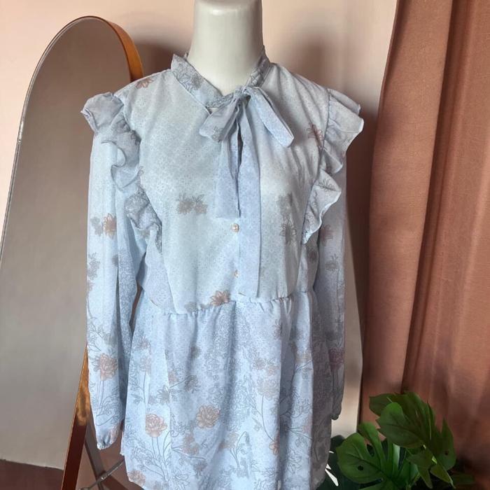 Blouse Bunga Korean Style
