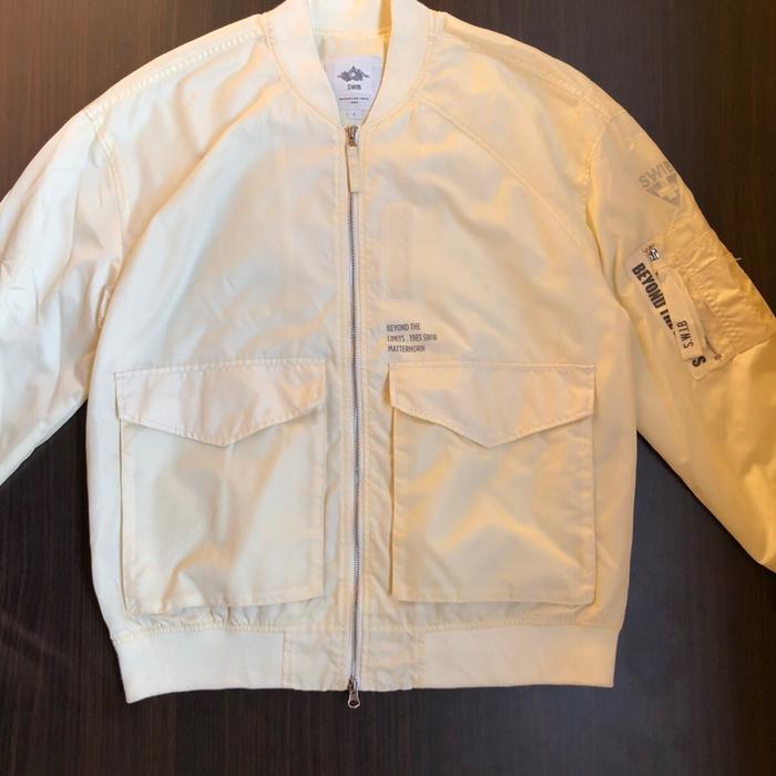 Bomber jacket SWIB full white