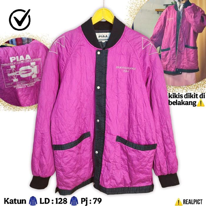 PIAA Sport Jacket Size XXL Jaket Unisex Fuchsia Bomber Boomber Brand PRODUCED BY L'UOMO TERZO DESIGN
