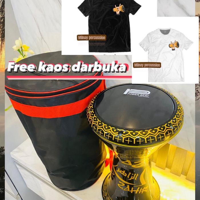 Darbuka motif azzahir ukuran 8 inch fullset dapat tas sama kunci dan dapat kaos darbuka