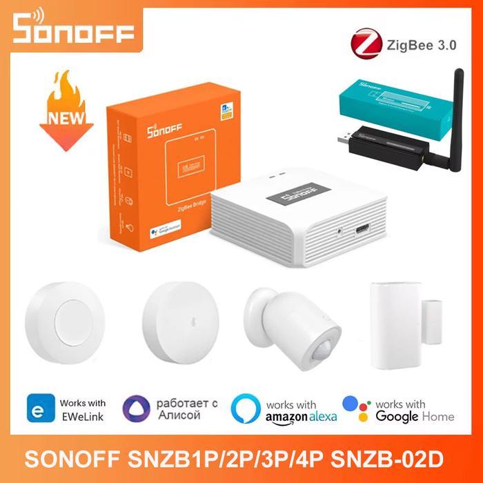 Sonoff Snzb-01P Snzb-02P Snzb-03P Snzb-04P Zigbee Door Window Sensor Temperature Humidity Human Pres