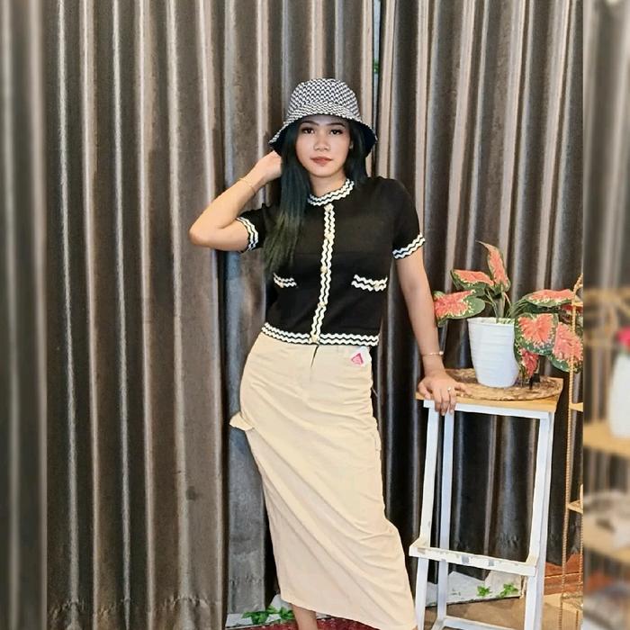 Blouse Rajut import Korea Style