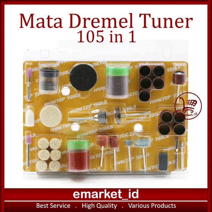 Mata Dremel Tuner 105 in 1 / Grinda Mini Rotary Grinder Drill / Bor Die Ukir Asah Amplas Hobby Craft