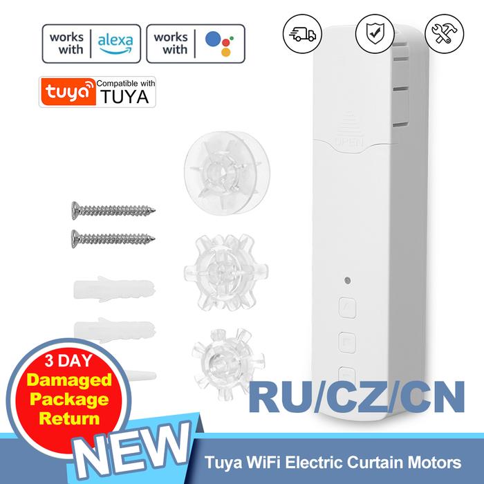 Tuya Tirai Listrik WiFi Motor Tirai Manik Tarik Motor Tirai Rantai