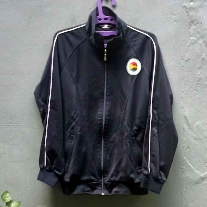 Jaket Tracktop Casual JAMAICA | Brand IVY CLUB | Biru | Olahraga Santai Running | Thrift Bekas Secon