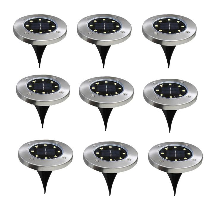 8 LED Solar Lawn Yard Led Night Light Buried Solar Garden Light Solar