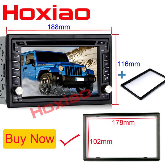 188*116Mm Bingkai DVD Mobil Universal / 2 Din DVD Mobil Bingkai