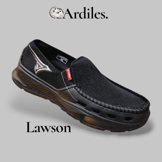 SEPATU SLIP ON RINGAN, ARDILES LAWSON PETER DAVIS TERSEDIA Sz 39-43 ORIGINAL Flat Shoes Pria Hitam S