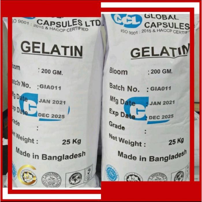 Gelatine Powder/Gelatin Bubuk Sapi Premium t Halal MUI 100 gr