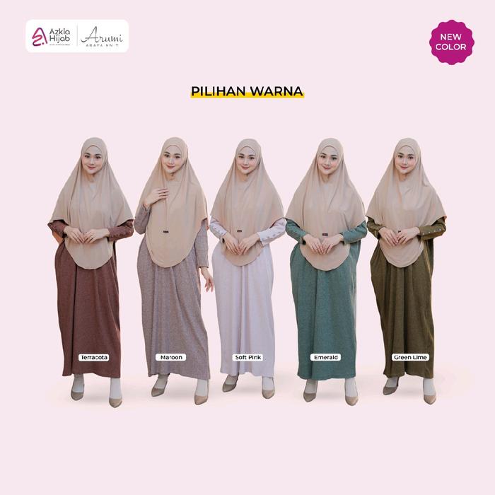 warna baru gamis arumi by azkia hijab