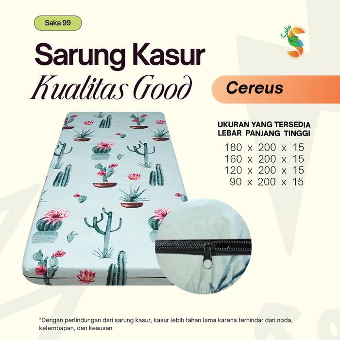 Sarung Kasur Busa Resleting 120x200x15 90x200x15/Sprei Resleting Aesthetic Kotak kotak