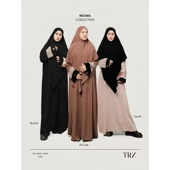 TRZ - gamis Neoma - Natural Linen