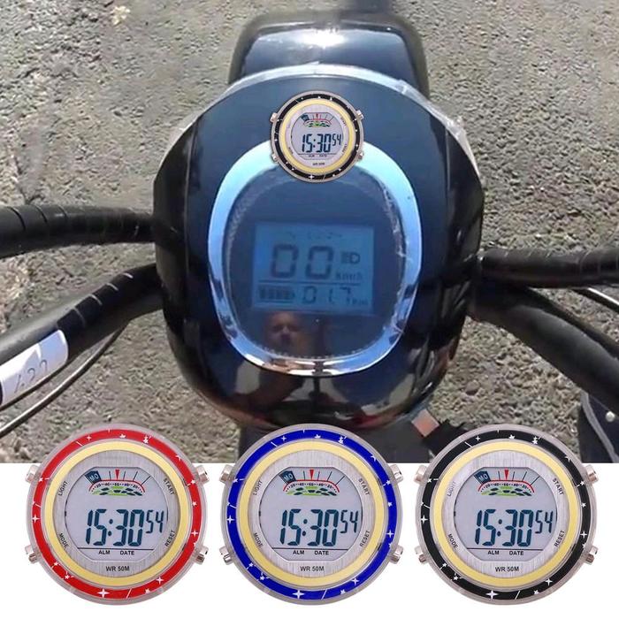 Jam Digital Motor Tahan Air Jam Motor tempel Bercahaya