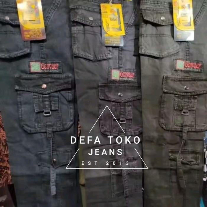 SYAFA TOYS JEANS Celana Panjang Jeans Cargo Pria Model Terbaru Bahan Nyaman Desain Modern Stylish Co