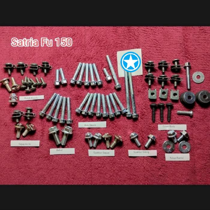 baut body lengkap Suzuki satria fu 150cc-baut fullbody& blok mesin