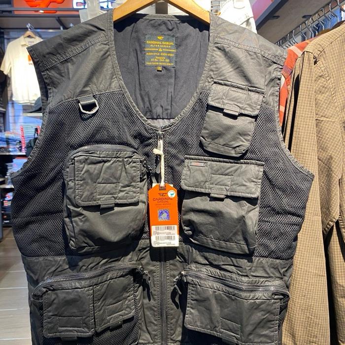 Cardinal Vest Rompi Pria Bahan Katun Kanvas Original Cardinal