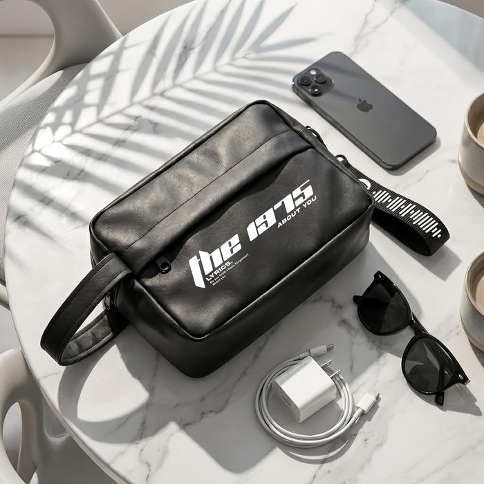 HAND BAG PRIA PREMIUM – Tas Tangan kulit Stylish Multifungsi | Desain Spotify About You barcode Eleg