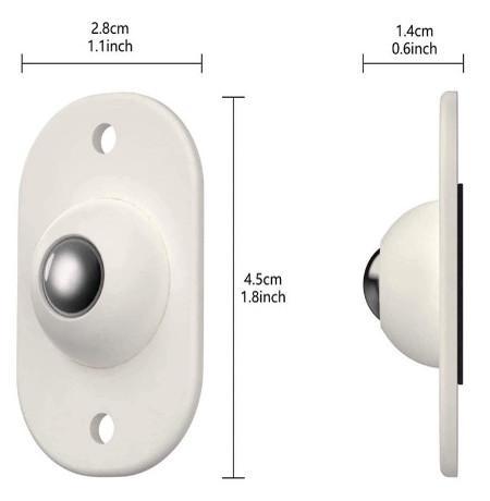 4 pcs Roda Tempel 360 Universal Stainless Furniture Roda Kecil Tempel