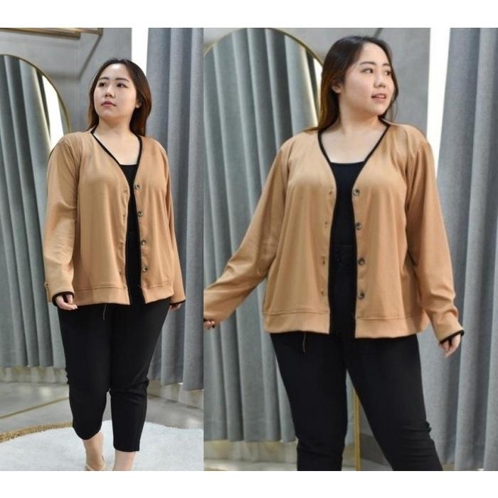 NATE CARDI JUMBO FIT TO LD 130 - 140 - 150 OUTER JUMBO BIG SIZE XXXL - XXXXL - XXXXXL KARDIGAN WANIT