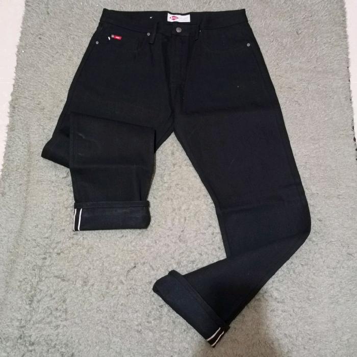 Lee Cooper jeans selvedge Arthur raw dry black BNWT original murah meriah