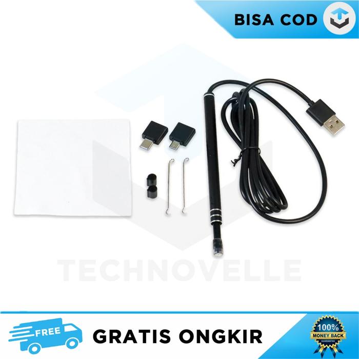KOREK KUPING KAMERA HP PC SMART VISUAL EARPICK PEMBERSIH TELINGA LED