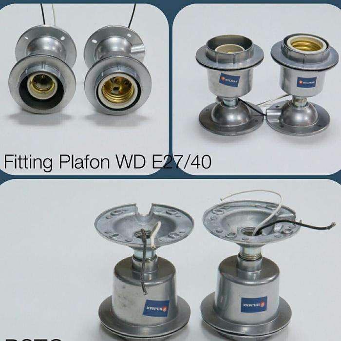 Fitting Plafond WD E 40,bahan besi, Fitting Lampu, Fitting E40