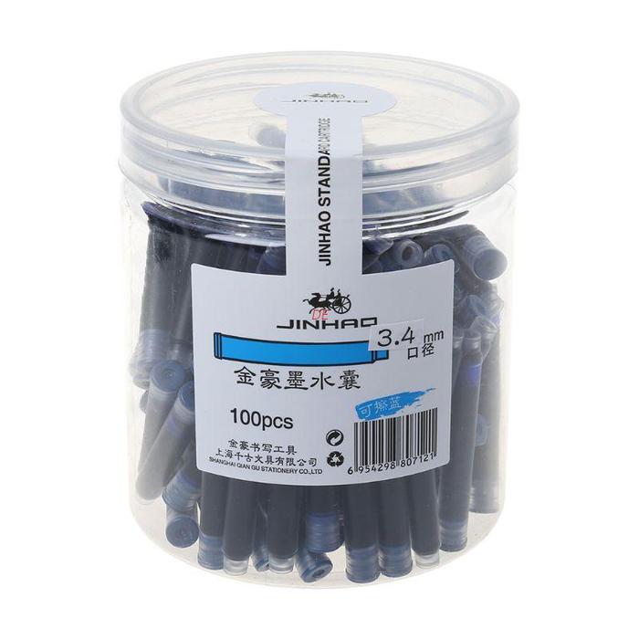 DE  100pcs Jinhao Universal Erasable Blue Fountain Pen Ink Sac